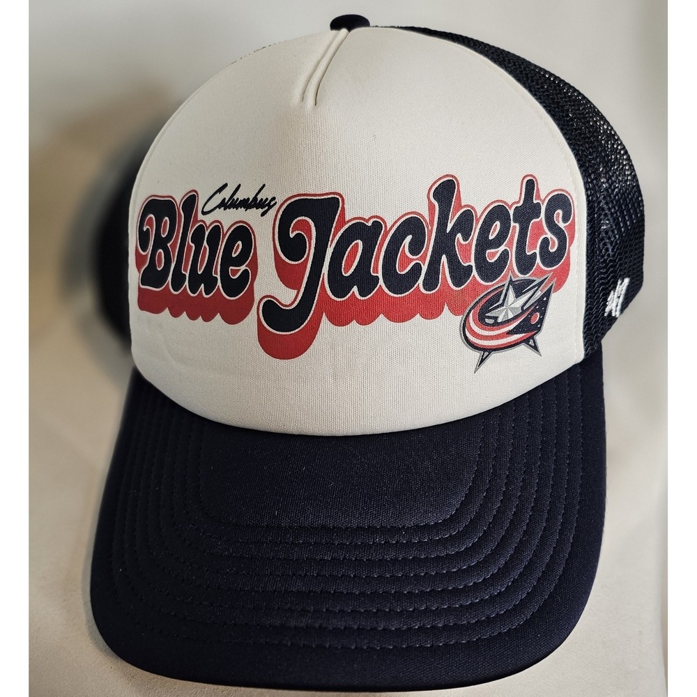 New Columbus Blue Jackets Hang Out Trucker Adjustable HatCap NHL Hockey 47 Brand